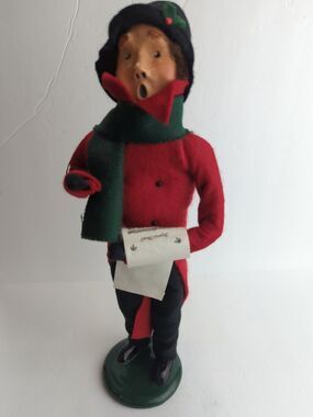 Byers Choice-Traditional Man with Music, Red Jacket Black Pants Sheet Music 1986
